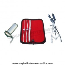 Hegar uterine dilator 3 pieces set,3-4, 5-6, 13-14, mathieu speculum, collin large